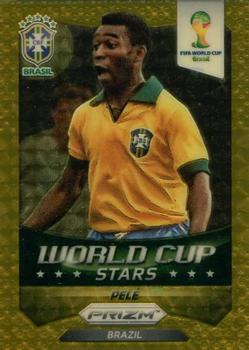 2014 Panini Prizm FIFA World Cup Brazil - World Cup Stars Prizms Gold Power #41 Pele Front