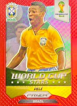2014 Panini Prizm FIFA World Cup Brazil - World Cup Stars Prizms Red #41 Pele Front