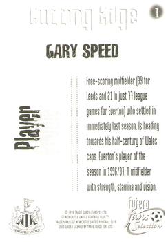 1999 Futera Newcastle United Fans' Selection - Foil #7 Gary Speed Back