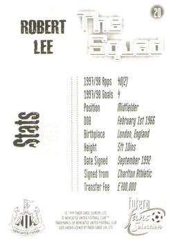 1999 Futera Newcastle United Fans' Selection - Foil #20 Robert Lee Back