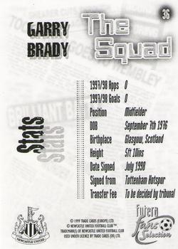 1999 Futera Newcastle United Fans' Selection - Foil #36 Garry Brady Back