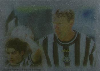 1999 Futera Newcastle United Fans' Selection - Foil #74 Player And Stadium Montage Front