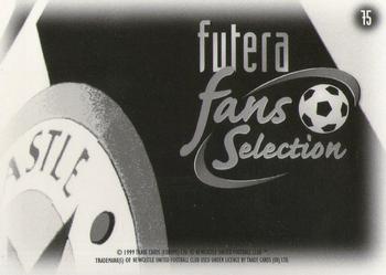 1999 Futera Newcastle United Fans' Selection - Foil #75 Player And Stadium Montage Back
