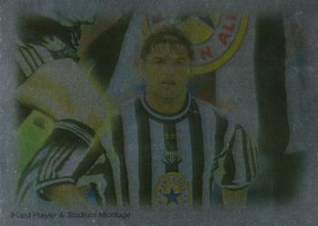 1999 Futera Newcastle United Fans' Selection - Foil #78 Player And Stadium Montage Front