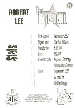 1999 Futera Newcastle United Fans' Selection - Foil #94 Robert Lee Back