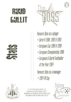 1999 Futera Newcastle United Fans' Selection - Foil #96 Ruud Gullit Back