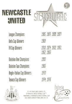 1999 Futera Newcastle United Fans' Selection - Foil #97 Silverware Back