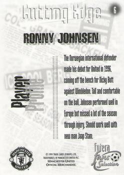 1999 Futera Manchester United Fans' Selection #6 Ronny Johnsen Back