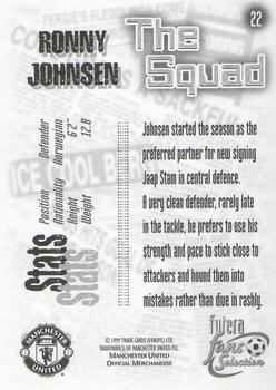 1999 Futera Manchester United Fans' Selection #22 Ronny Johnsen Back