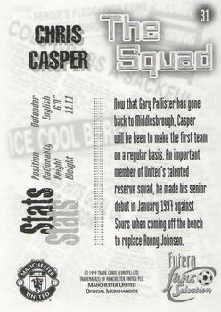 1999 Futera Manchester United Fans' Selection #31 Chris Casper Back