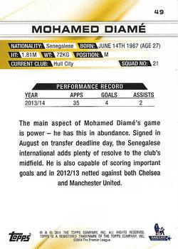 2014 Topps Premier Gold #49 Mohamed Diame Back