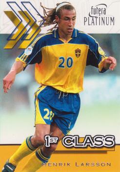 2001 Futera Platinum World Stars #16 Henrik Larsson Front