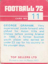 1971-72 Panini Football 72 #11 George Graham Back