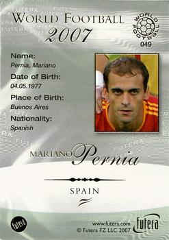 2007 Futera World Football Foil #49 Mariano Pernia Back
