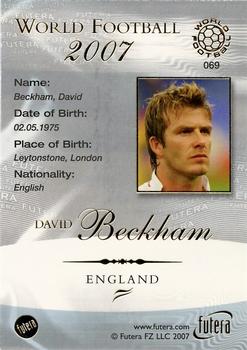 2007 Futera World Football Foil #69 David Beckham Back