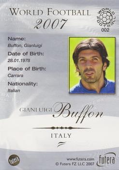 2007 Futera World Football Foil #2 Gianluigi Buffon Back