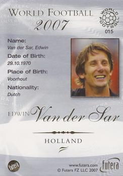 2007 Futera World Football Foil #15 Edwin Van Der Sar Back