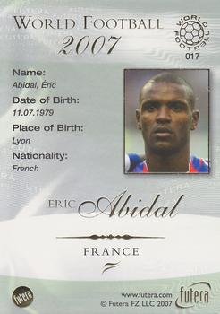2007 Futera World Football Foil #17 Eric Abidal Back