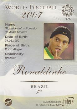 2007 Futera World Football Foil #175 Ronaldinho Back