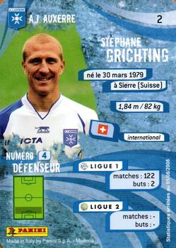 2009 Panini Foot Cards #2 Stéphane Grichting Back