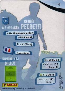 2009 Panini Foot Cards #4 Benoit Pedretti Back