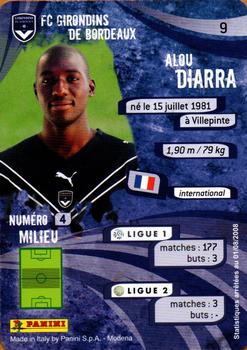 2009 Panini Foot Cards #9 Alou Diarra Back