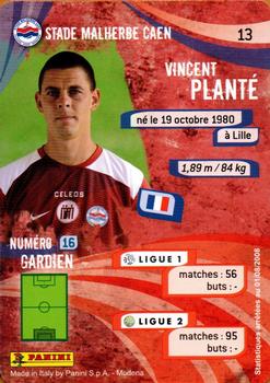 2009 Panini Foot Cards #13 Vincent Plante Back