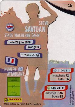 2009 Panini Foot Cards #18 Steve Savidan Back