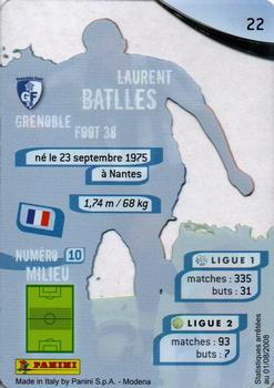 2009 Panini Foot Cards #22 Laurent Batlles Back