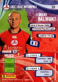 2009 Panini Foot Cards #39 Florent Balmont Back