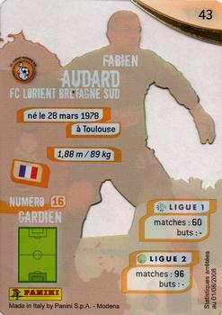 2009 Panini Foot Cards #43 Fabien Audard Back