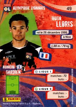 2009 Panini Foot Cards #49 Hugo Lloris Back
