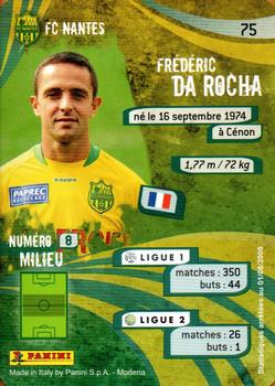 2009 Panini Foot Cards #75 Frédéric Da Rocha Back