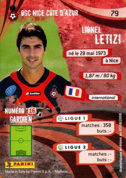 2009 Panini Foot Cards #79 Lionel Letizi Back