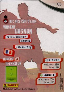 2009 Panini Foot Cards #80 Vincent Hognon Back