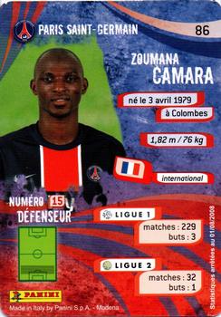 2009 Panini Foot Cards #86 Zoumana Camara Back