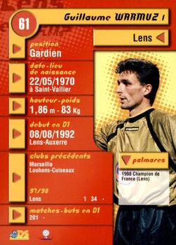 1998-99 DS France #61 Guillaume Warmuz Back