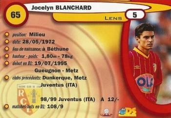 1999-00 DS France Foot #65 Jocelyn Blanchard Back