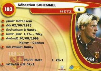 1999-00 DS France Foot #103 Sebastien Schemmel Back
