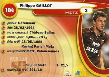 1999-00 DS France Foot #104 Philippe Gaillot Back