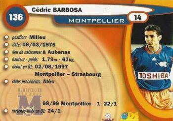 1999-00 DS France Foot #136 Cedric Barbosa Back