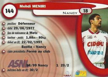 1999-00 DS France Foot #144 Mehdi Meniri Back