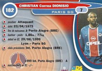 1999-00 DS France Foot #182 Christian Correa Dionisio Back