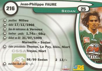 1999-00 DS France Foot #216 Jean-Philippe Faure Back
