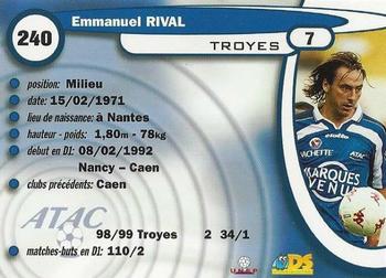 1999-00 DS France Foot #240 Emmanuel Rival Back