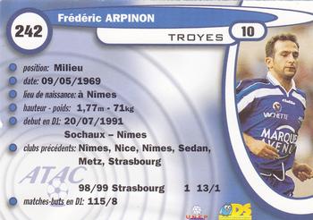 1999-00 DS France Foot #242 Frederic Arpinon Back