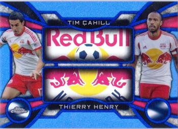 2014 Topps Chrome MLS - One Two Blue Refractors #OT-CH Tim Cahill / Thierry Henry Front