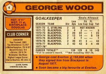 1978-79 Topps #4 George Wood Back