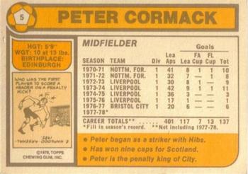 1978-79 Topps #5 Peter Cormack Back
