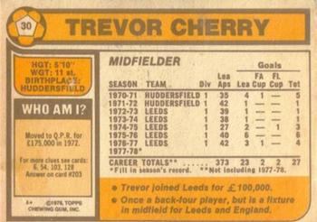 1978-79 Topps #30 Trevor Cherry Back